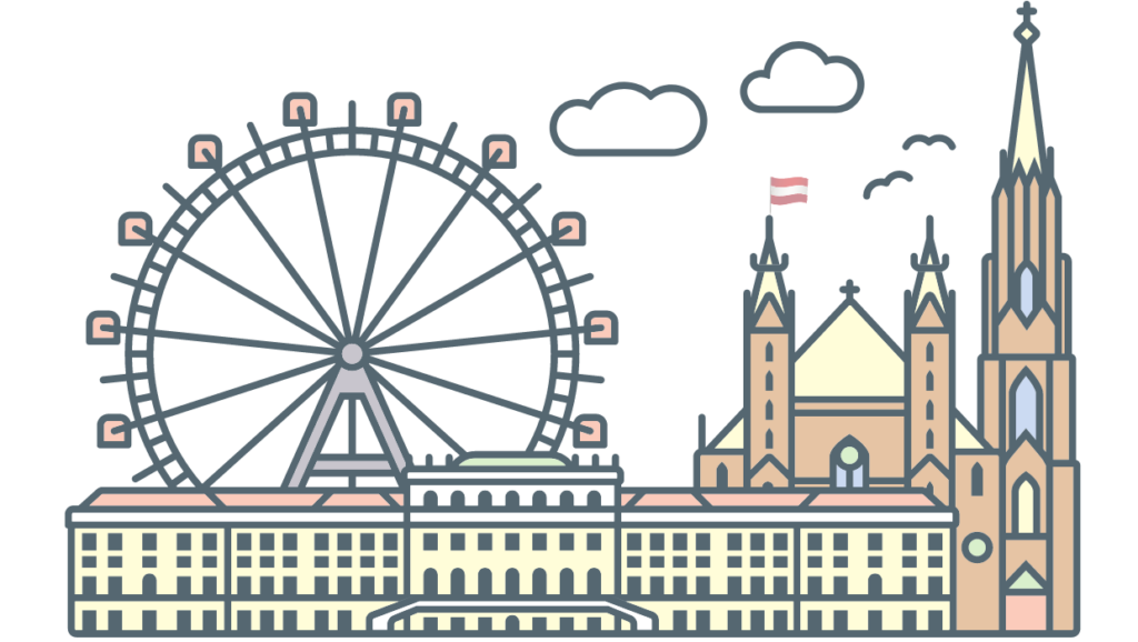 Austria - grafika miasta